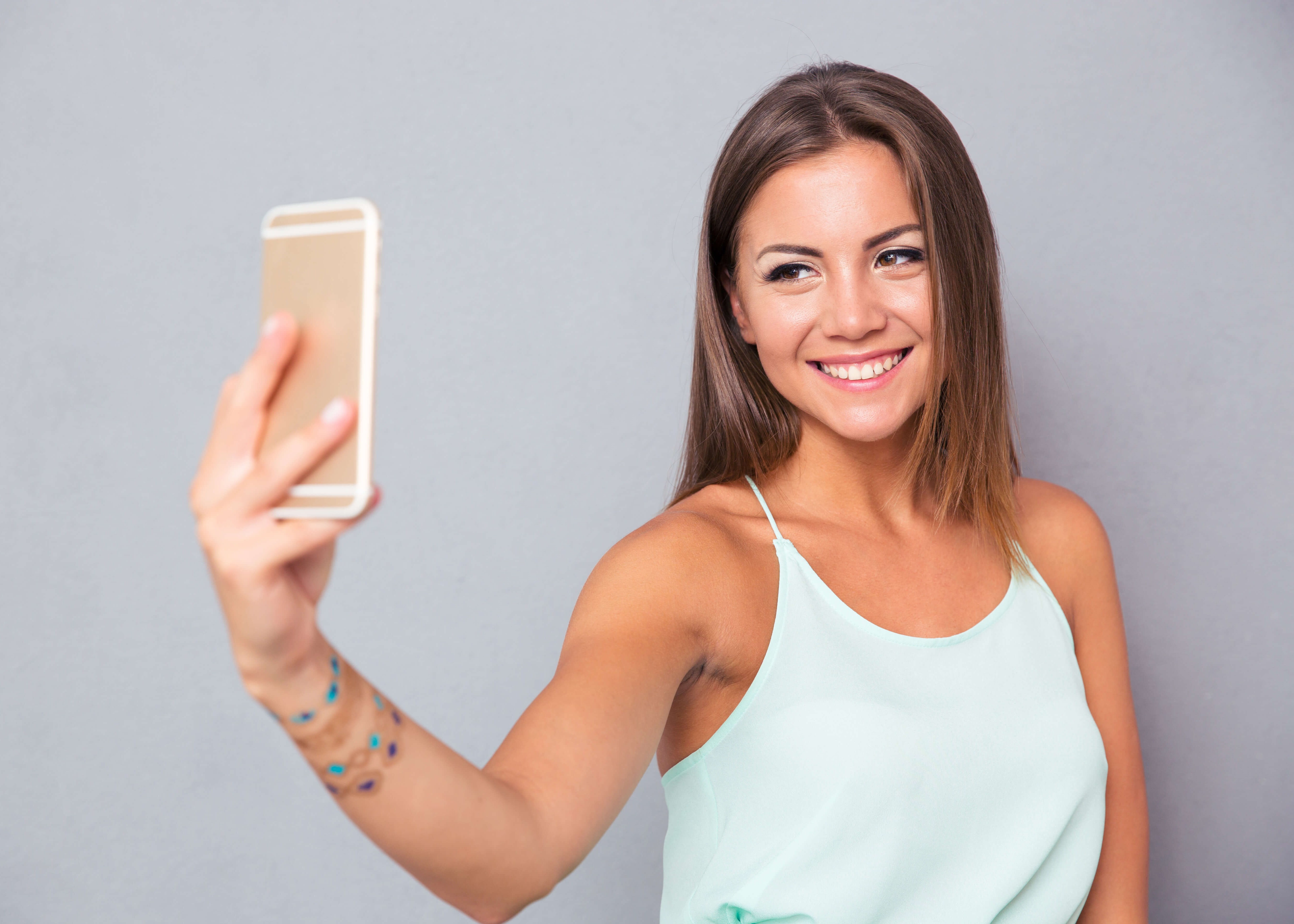 woman taking a selfie